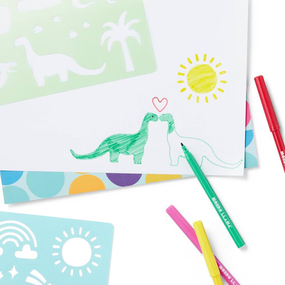 20pc Super Sketches Stencil Set - Image 3