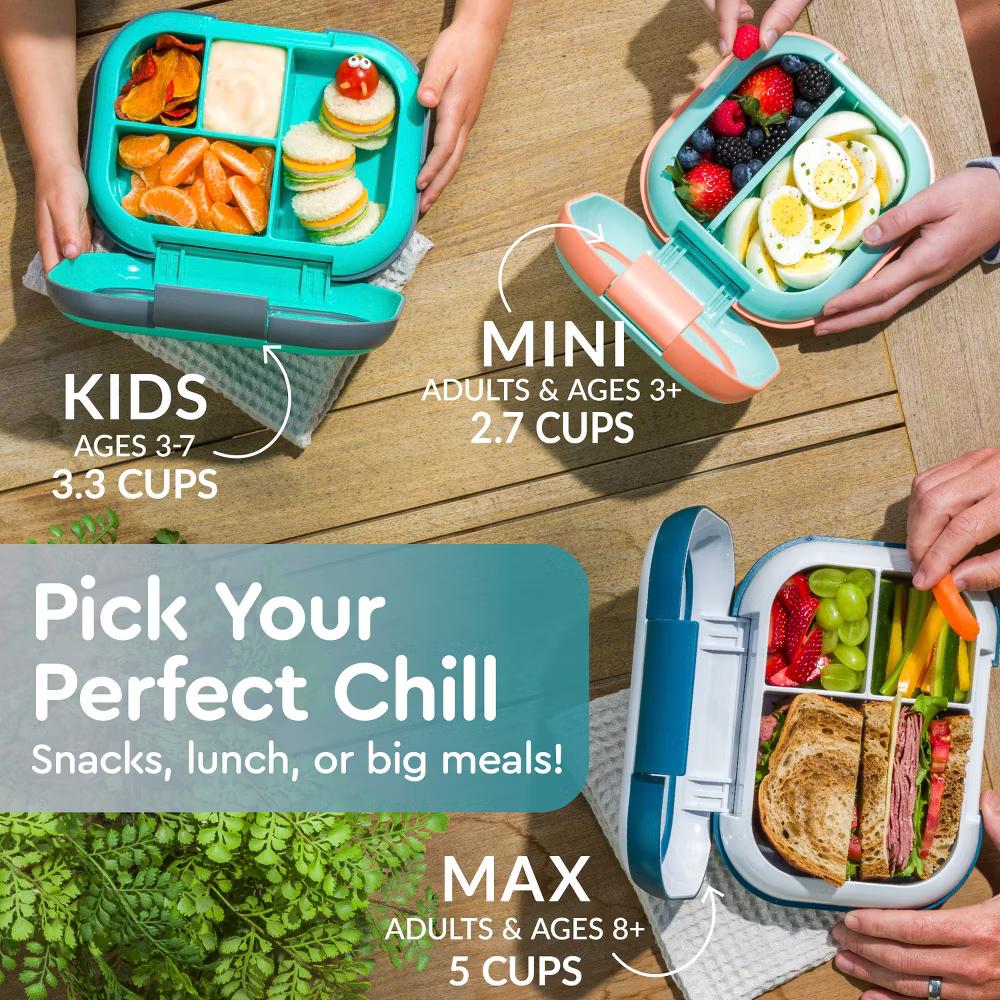 Kids' Chill Lunch Box, Bento-Style Solution, 4 Compartments & Removable Ice Pack - Image 83