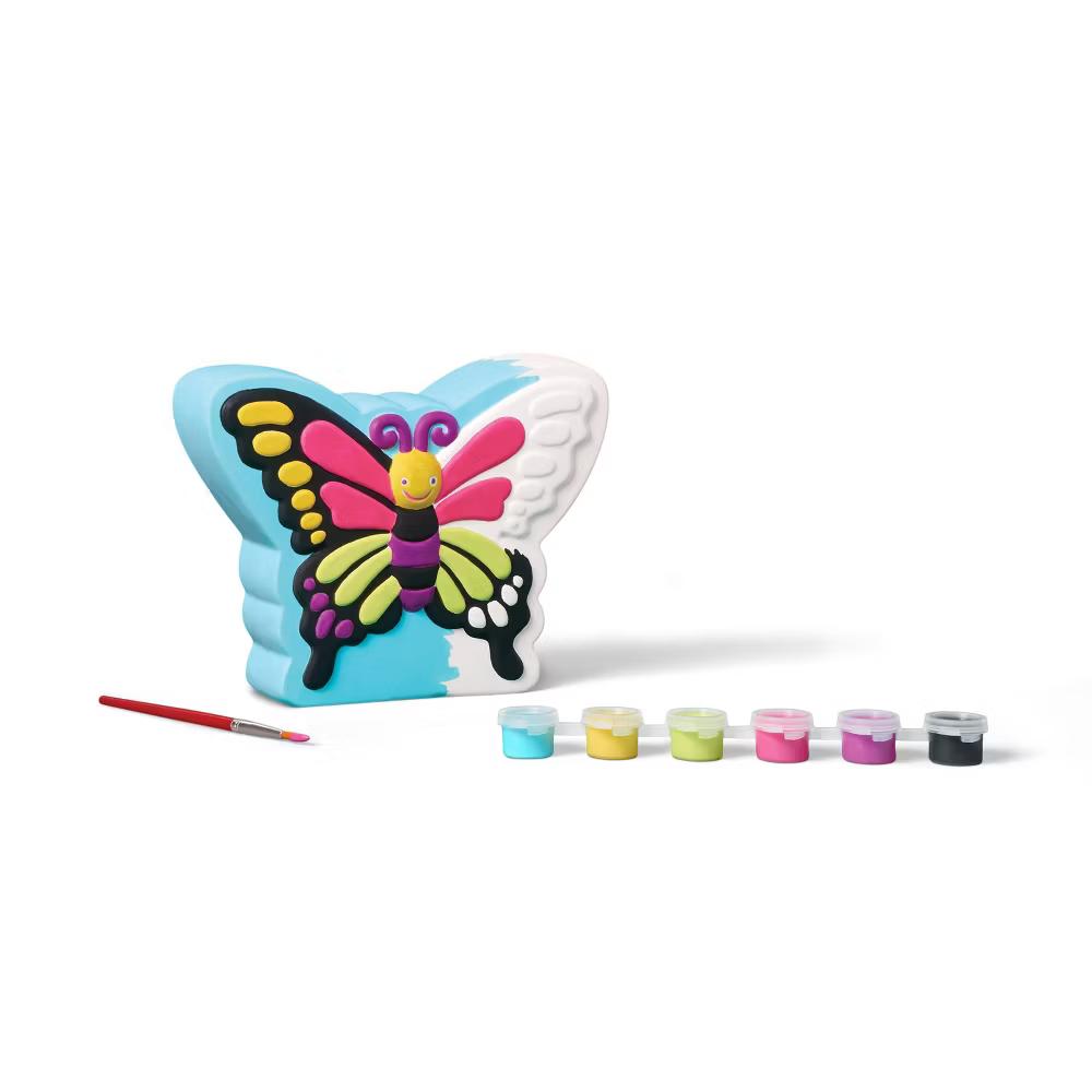 Paint-Your-Own Ceramic Butterfly Craft Kit - DIY Art Kit with Paint & Brush, Ages 8+