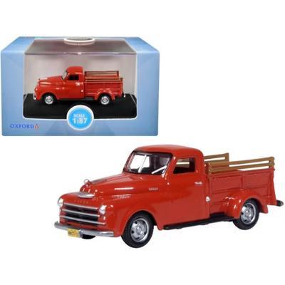 1948 Dodge B-1B Pickup Truck Red 1/87 (HO) Scale Diecast Model Car