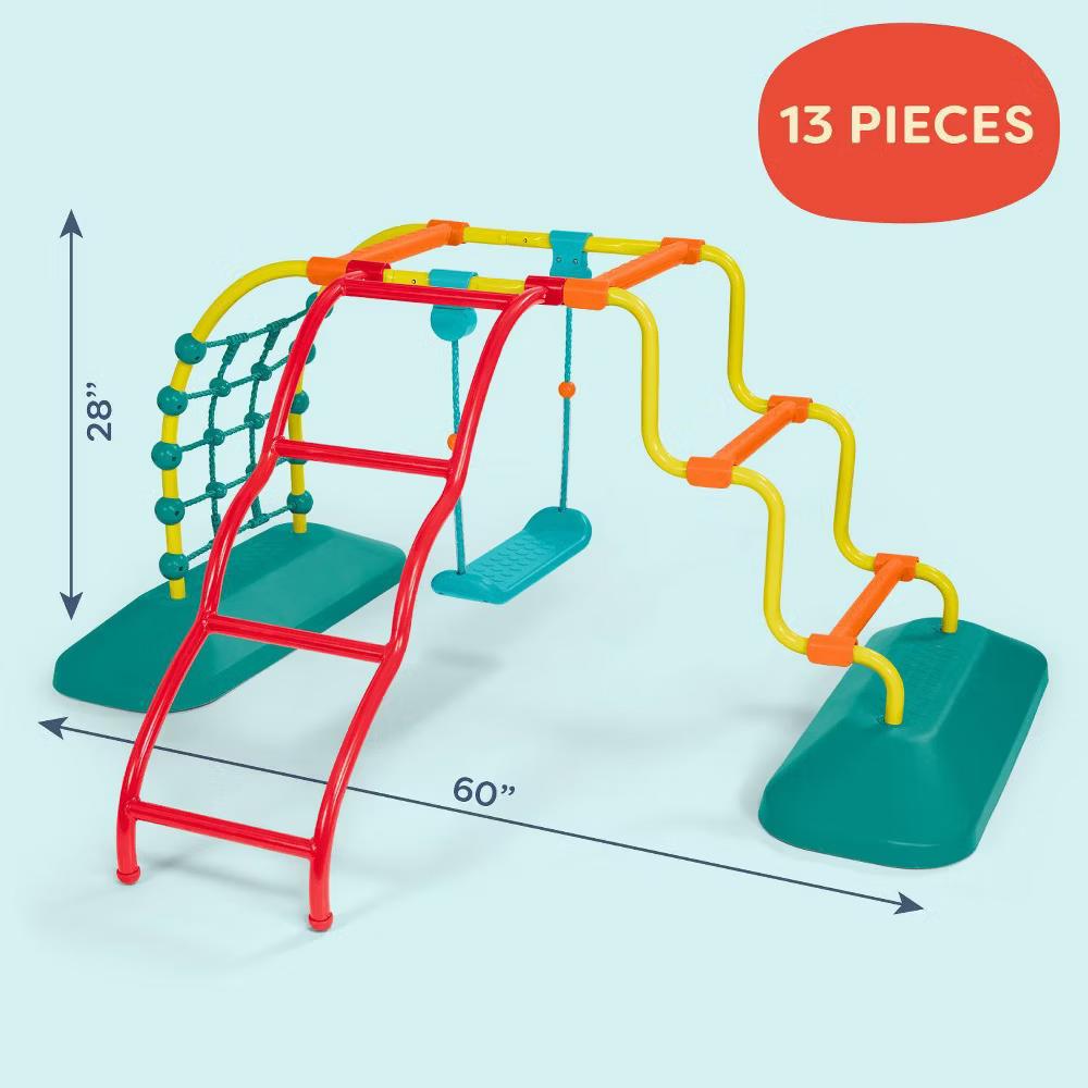 WonderGym Climbing Set - Indoor/Outdoor Jungle Gym with Standing Swing - Image 9