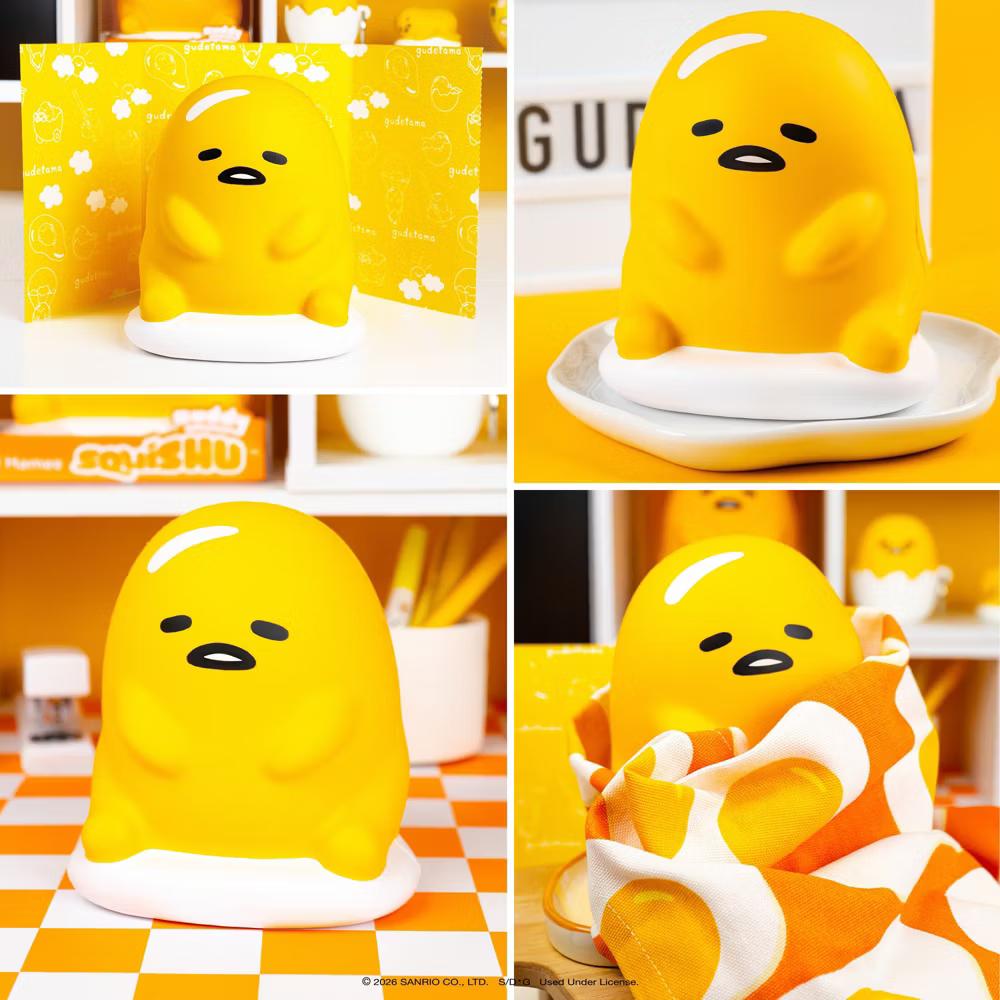 SquiSHU Buddy Characters Official Merchandise Soft Toy Squishy Jumbo Size Collectible - Gudetama - Image 7