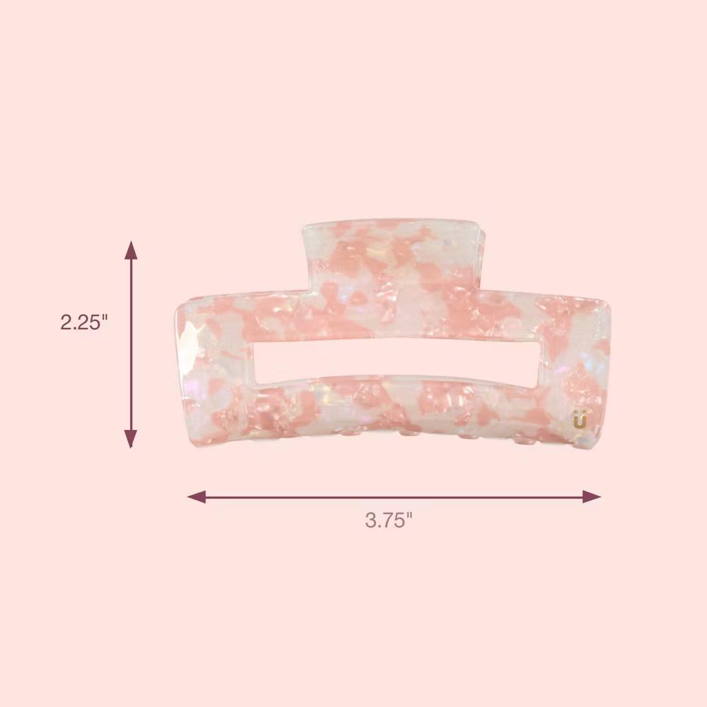 lüxe Acrylic Open Cut Rectangle Claw Clip - Pink: Hair Styling, All Hair Types, 1 Piece - Image 4