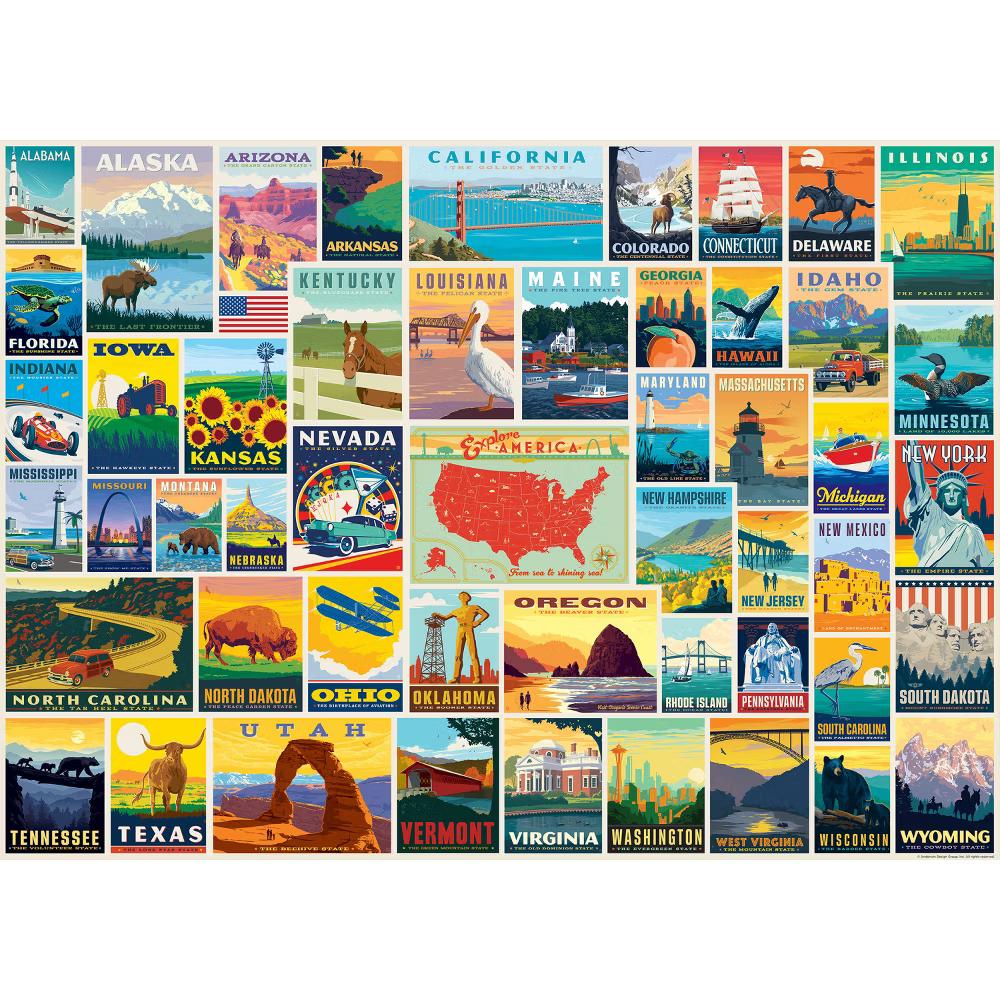 1000 Piece Jigsaw Puzzle - State Pride - 19.25"x26.75" - Image 3