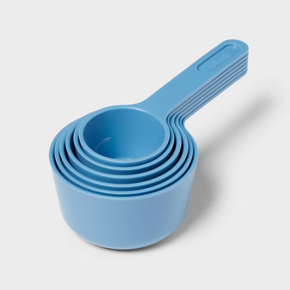 6pc Measuring Cup Set Blue