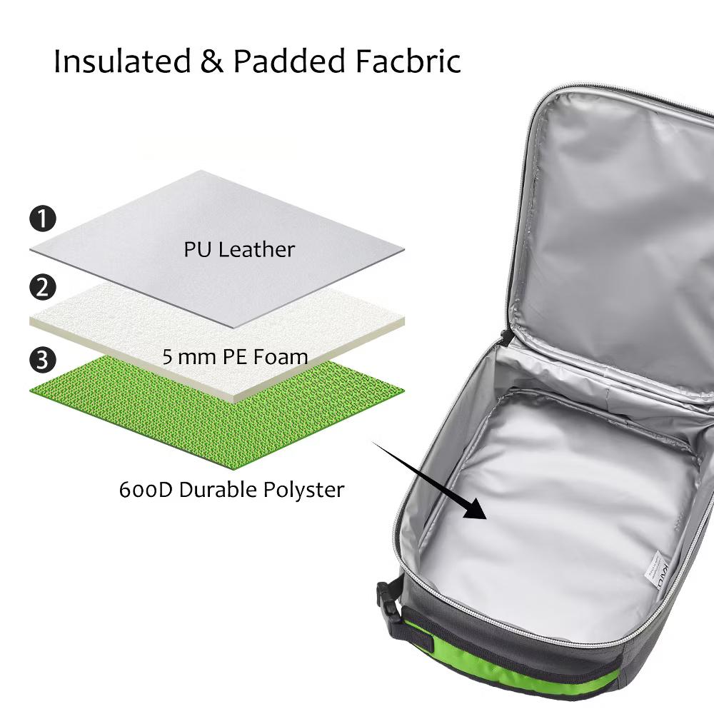 Small Insulated Lunch Tote Bag for Adult Kid, Leak-proof Portable Lunch Box for Man Woman with Dual Zipper Closure, 8.5x4x9.5 Inches - Image 16
