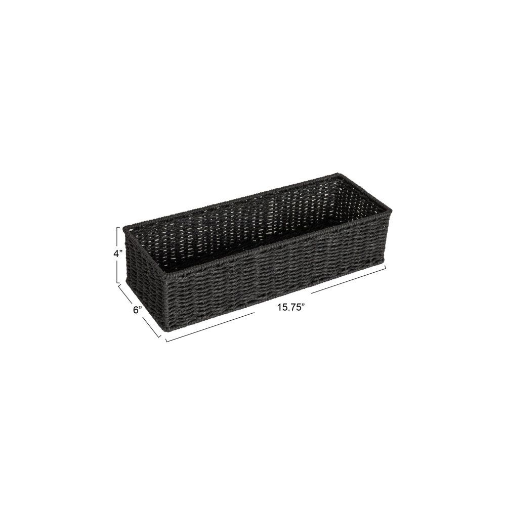 Handwoven Seagrass Rectangular Storage Basket - Image 5