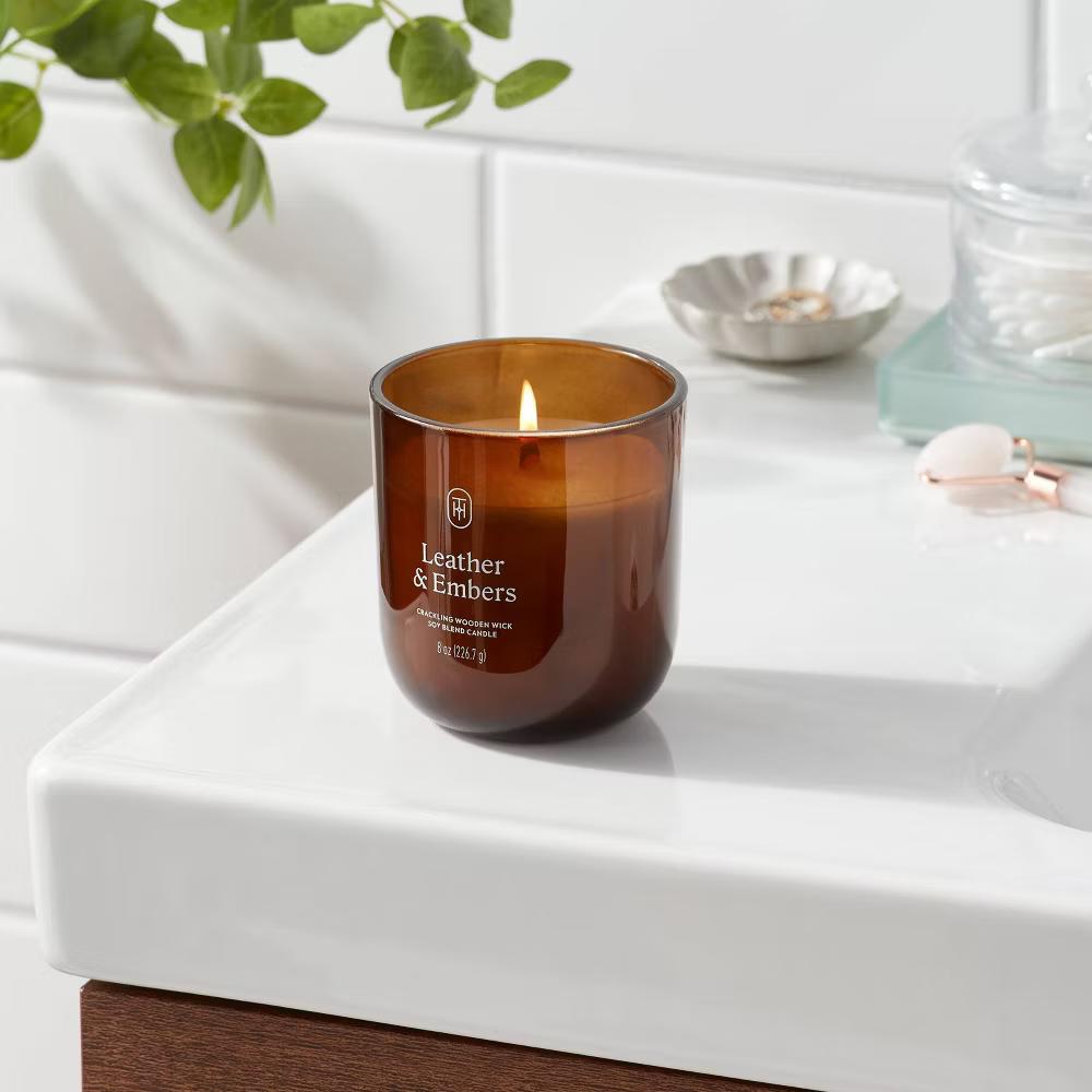 Glass Wooden Wick Jar Candle - Image 21