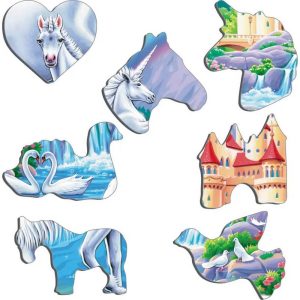 Larsen Unicorn Kids' Jigsaw Puzzle - 32pc: Educational Fun with Memory, Creative Thinking, Fine Motor Skills