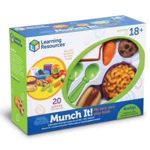 New Sprouts Munch It: Play Food Set for Creative Pretend Play, 20-Piece Toy Kitchen Accessories