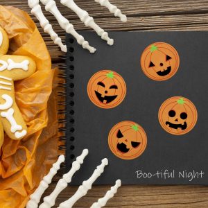 Halloween Sticker Roll, Holiday Stickers for Sealing Cards, Envelopes, Gift Boxes, Festive Party Favors (500pcs)