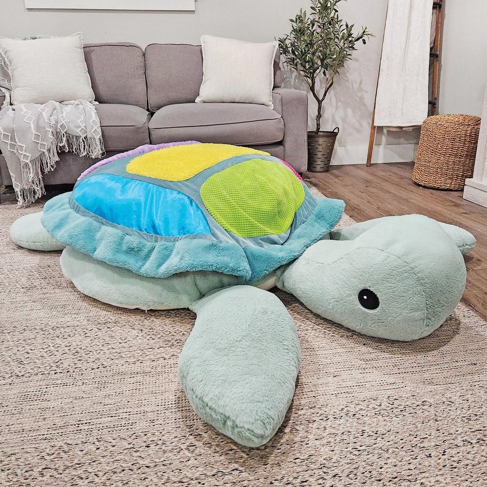 Myles & Me Sunny the Giant Sensory Sea Turtle Plush - Image 5