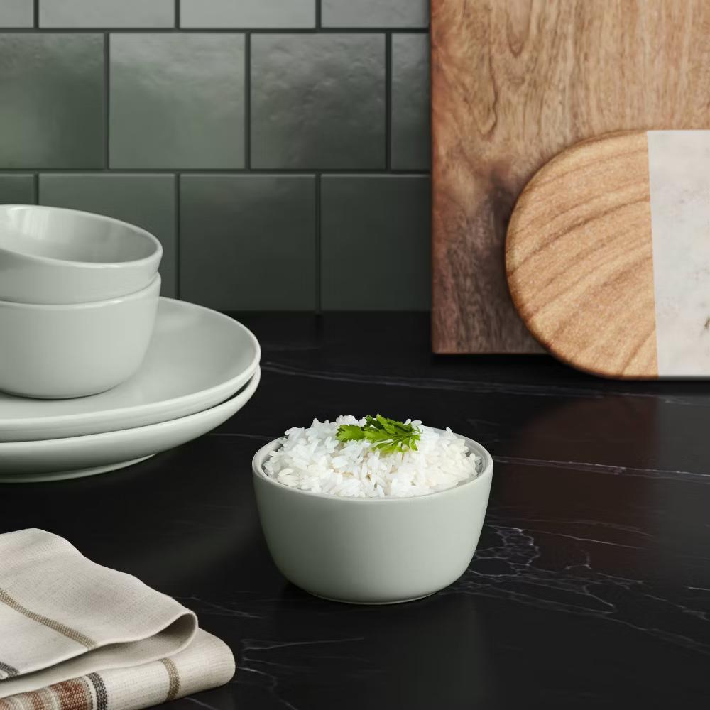 8oz 4pk Stoneware Avesta Mini Rice Bowls Light Green - Image 2