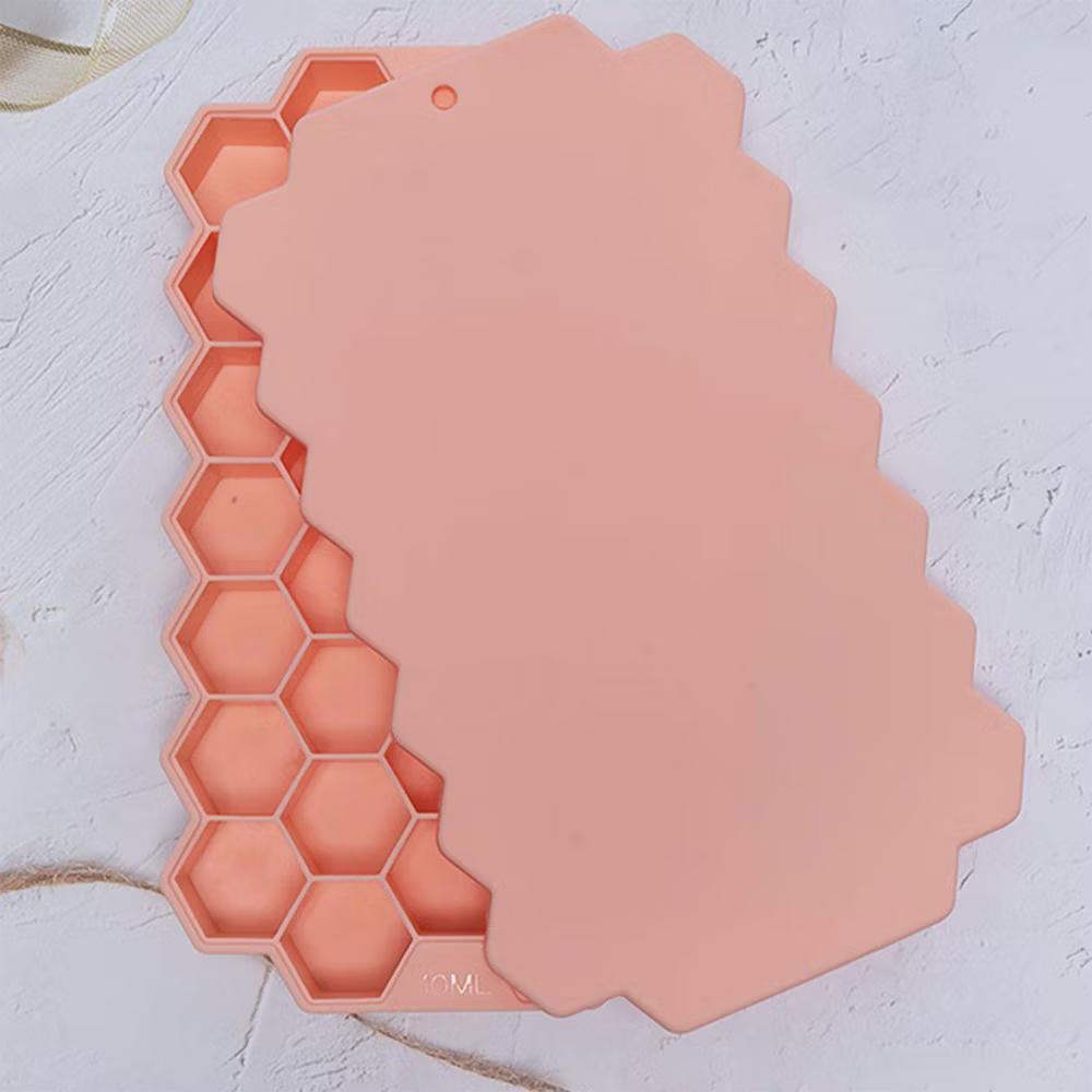 Alilang 2-Piece Honeycomb Ice Cube Tray - 37-Grid Flexible Mold with Spill-Resistant Lid - Image 8