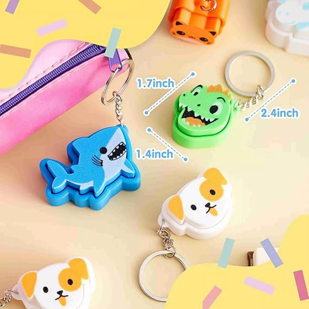 12 Pcs Animals Fidget Clicker Toys Sensory Fidget Toys Keychain for Relief Stress Anxiety Hyperactivity Birthday Gifts Goodie Bags Stuffers - Image 4