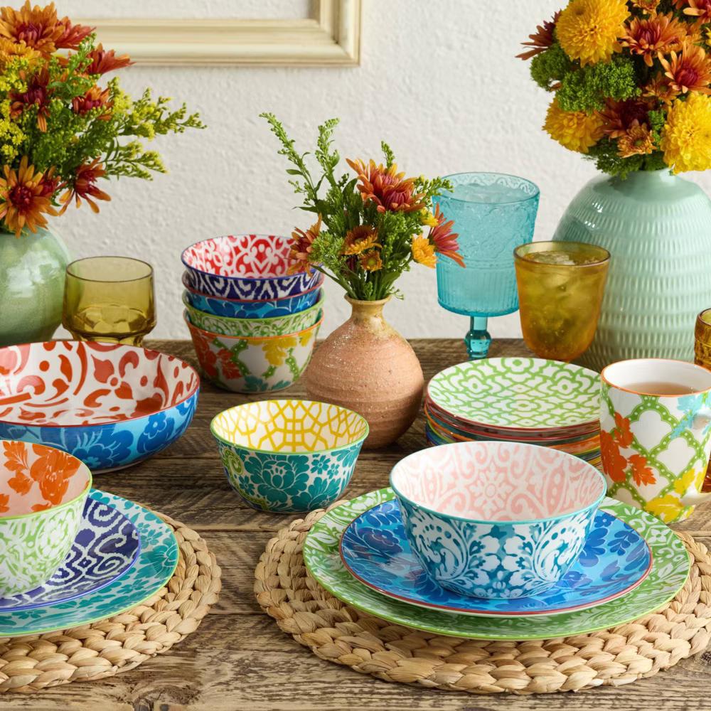 Certified International Pavillion (Set of 6) 10oz Assorted All Purpose Bowls