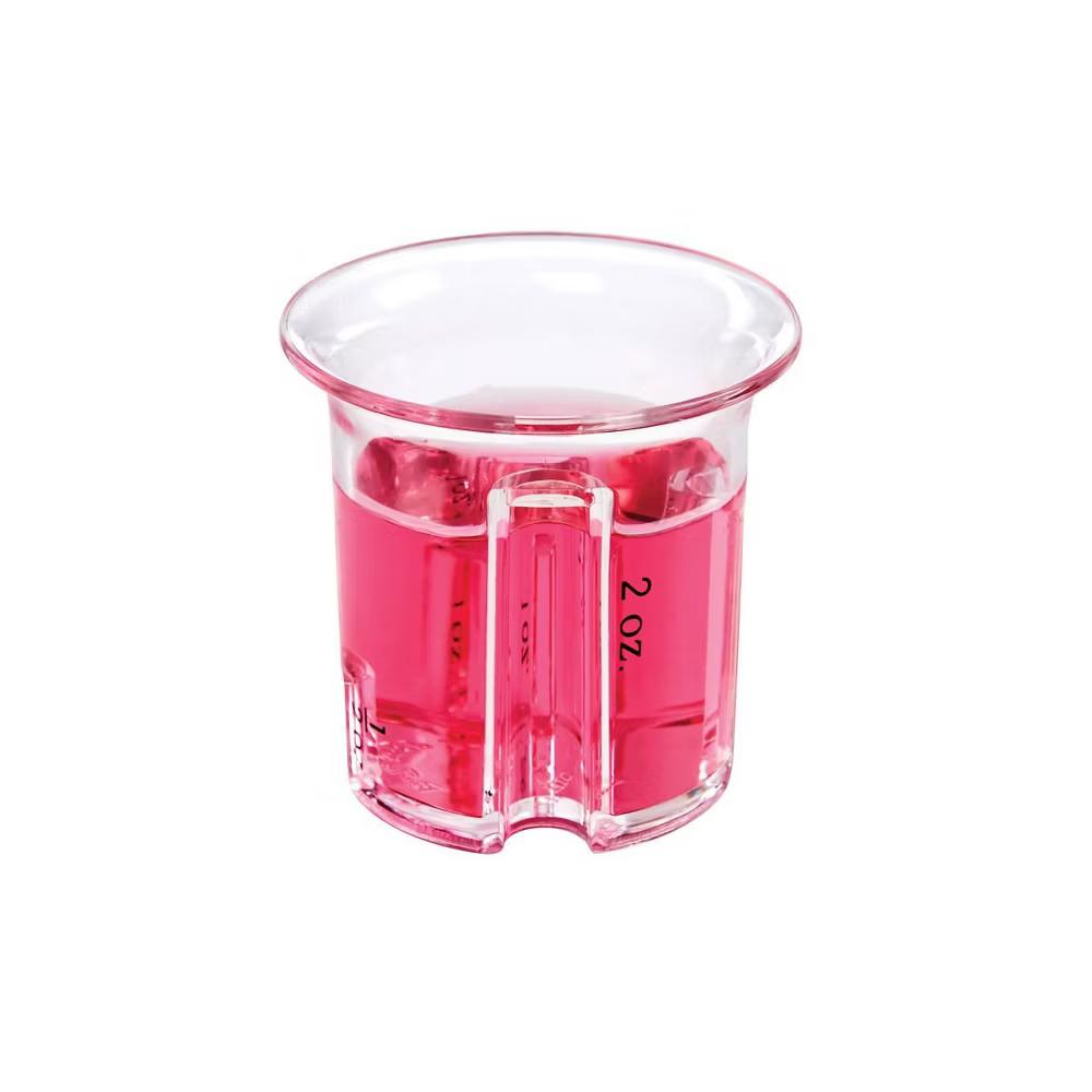 HIC Kitchen E-Z Step Acrylic Measuring Kitchen & Bar Jigger - 0.5oz to 2oz Measure Cup