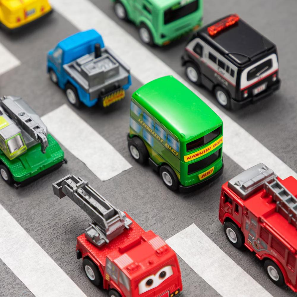 18 Pcs Friction Pull Back Play Car Vehicle Party Favors and Mini Excavator Toy Trucks Play Vehicles,Birthday Gifts for Boys Girls Ages 3 4 5 - Image 6