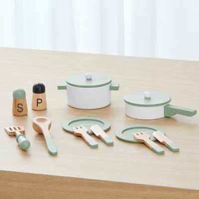Little Chef Frankfurt 14-Piece Pretend Play Kitchen Cookware Accessory Set, Green - Image 6