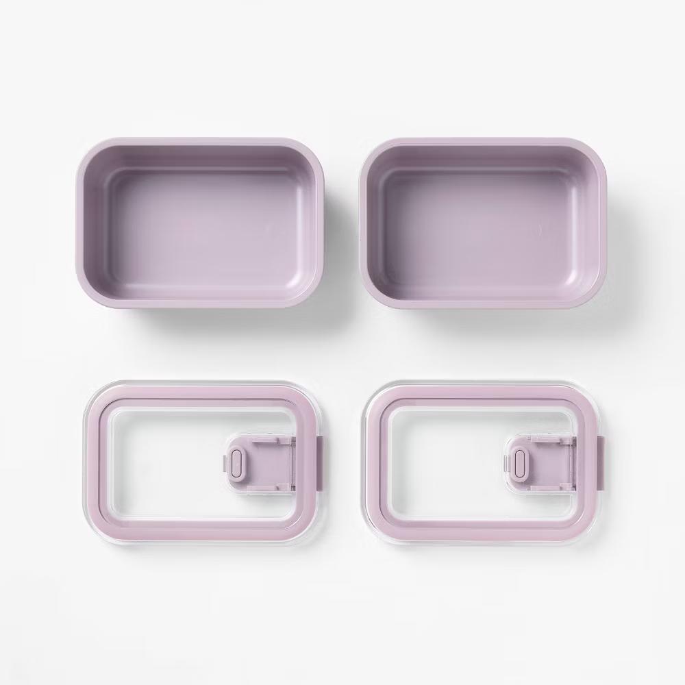 4pc (set of 2) 1c Meal Prep Food Storage Container Set - Image 10