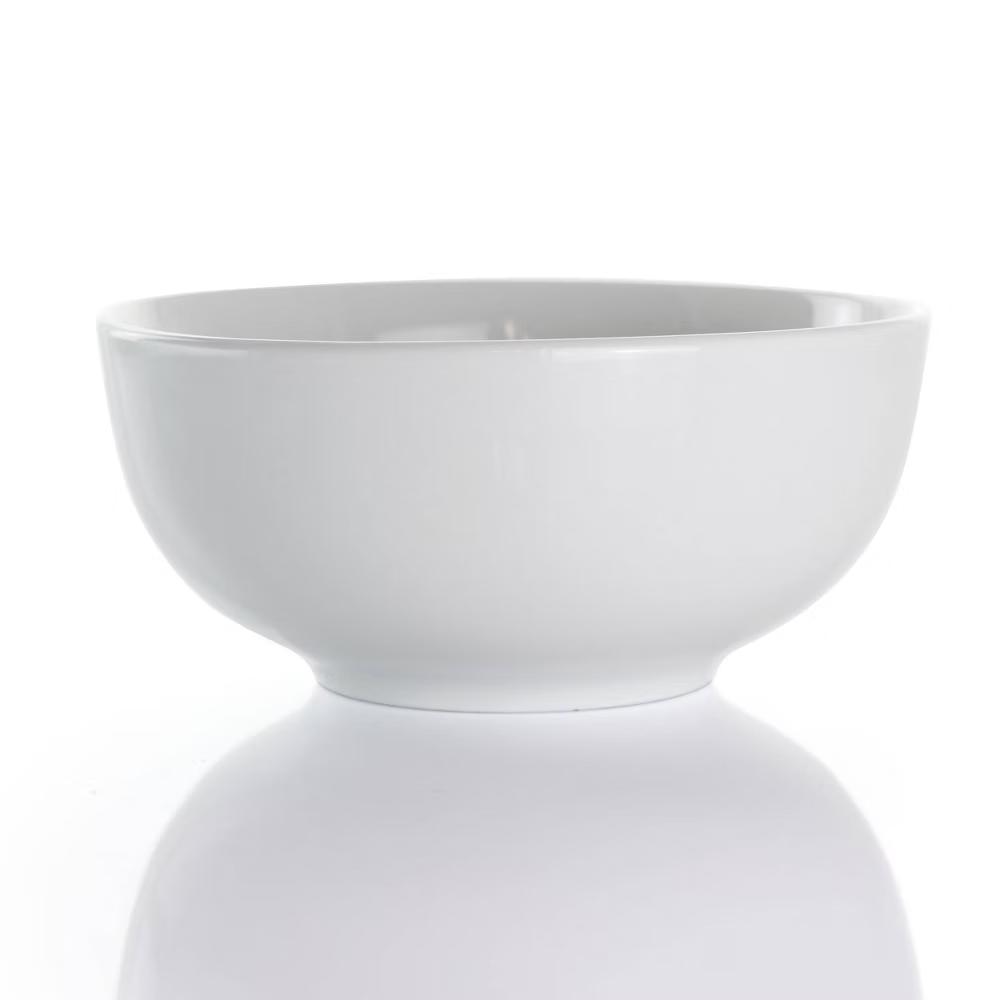 18pc Porcelain Owen Dinnerware Set White - Solid Dishware, Service for 4, Microwave & Dishwasher Safe - Image 4