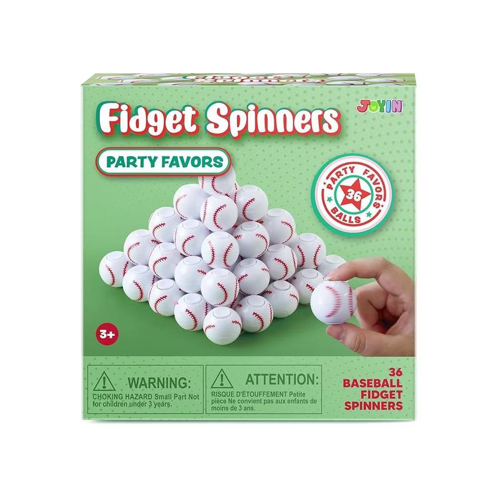 36 Pack Baseball Fidget Spinners for Kids Party Favors, Stress Balls, Goodie Bags Stuffers, Classroom Treasure Box Toys,School Reward - Image 6