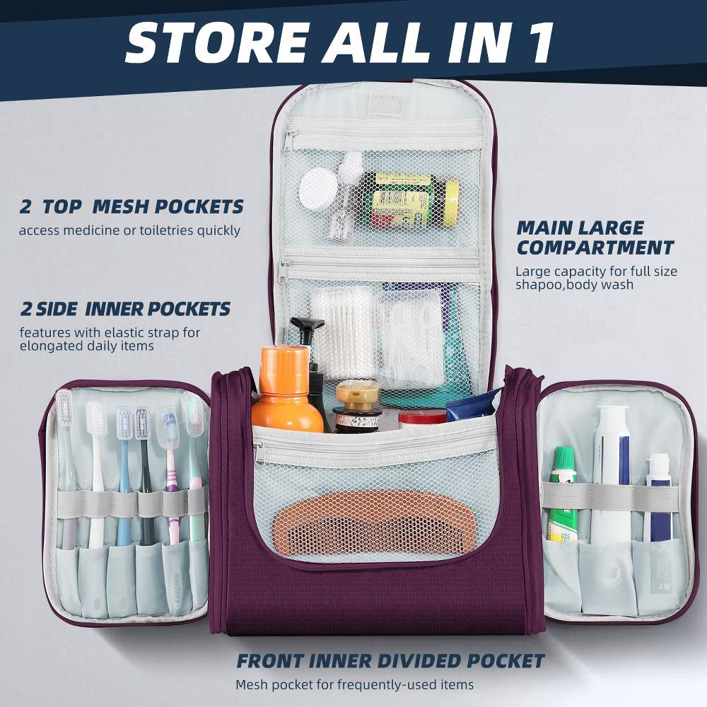 Large Capacity Toiletry Bag for Women and Men, Hanging Toiletry Organizer Cosmetics Makeup Bag - Image 75