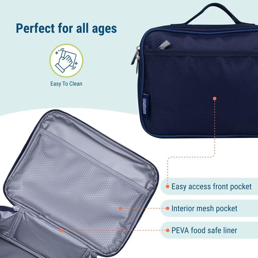 Wildkin Kids Insulated Lunch Box in Solid Colors – Durable and Reusable for School & Travel - Image 64