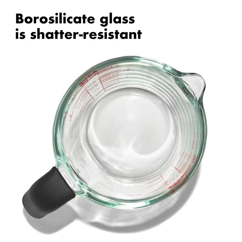 2c Glass Measuring Cup: Clear, Dishwasher-Safe, 2 Cup Capacity, Lifetime Limited Warranty