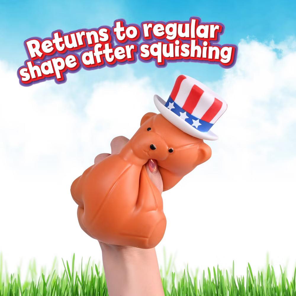 Squeeezy Americana Teddy Bear Fidget Toy - Image 4
