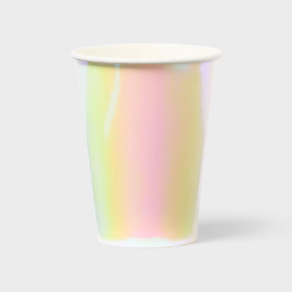 10ct Iridescent Shiny Paper Cups - Image 3