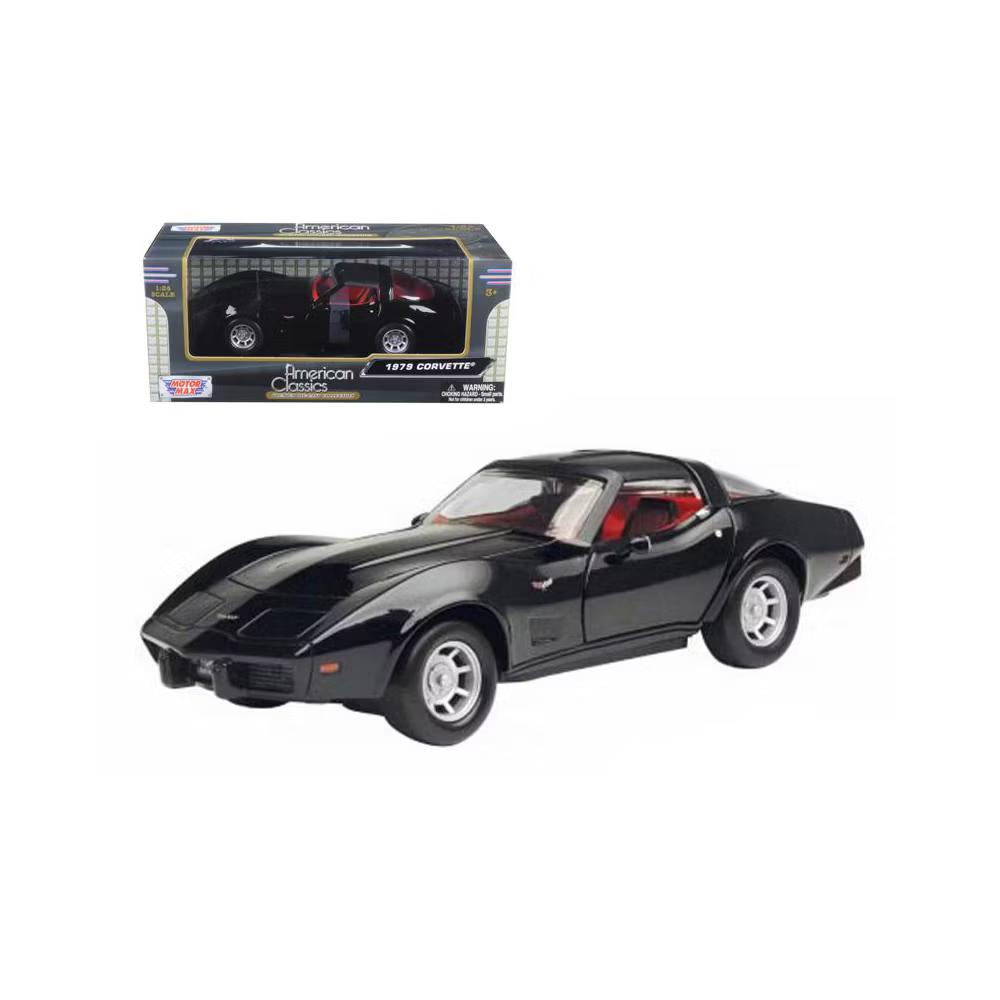 1979 Chevrolet Corvette Black 1/24 Diecast Car Model