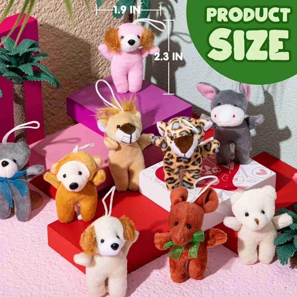 36Pcs Kids Mini Plush Animal Toy Set Easter Christmas Bulk Stuffed Keychain Party Favors Animals Decoration Toys Carnival Prizes Birthday Gift - Image 5