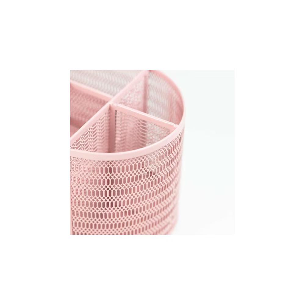 Blu Monaco Small Metal Mesh Desk Organizer with Drawer - Available in Aqua, Gold, and Pink - Image 23