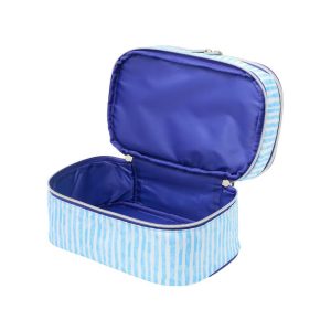Skinnydip Makeup Bag & Organizer Cosmetic Case - Blue Stripe