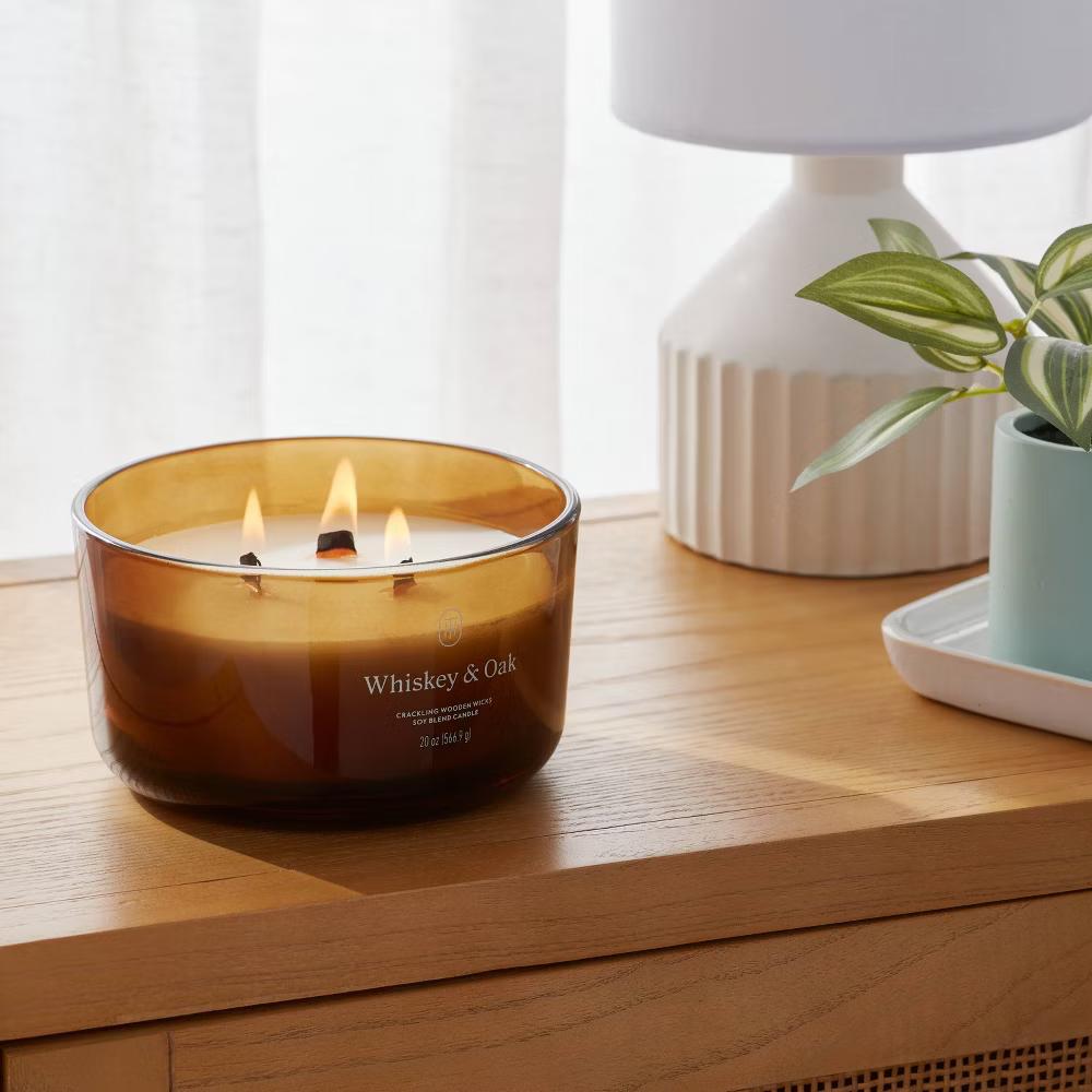 Glass Wooden Wick Jar Candle - Image 131