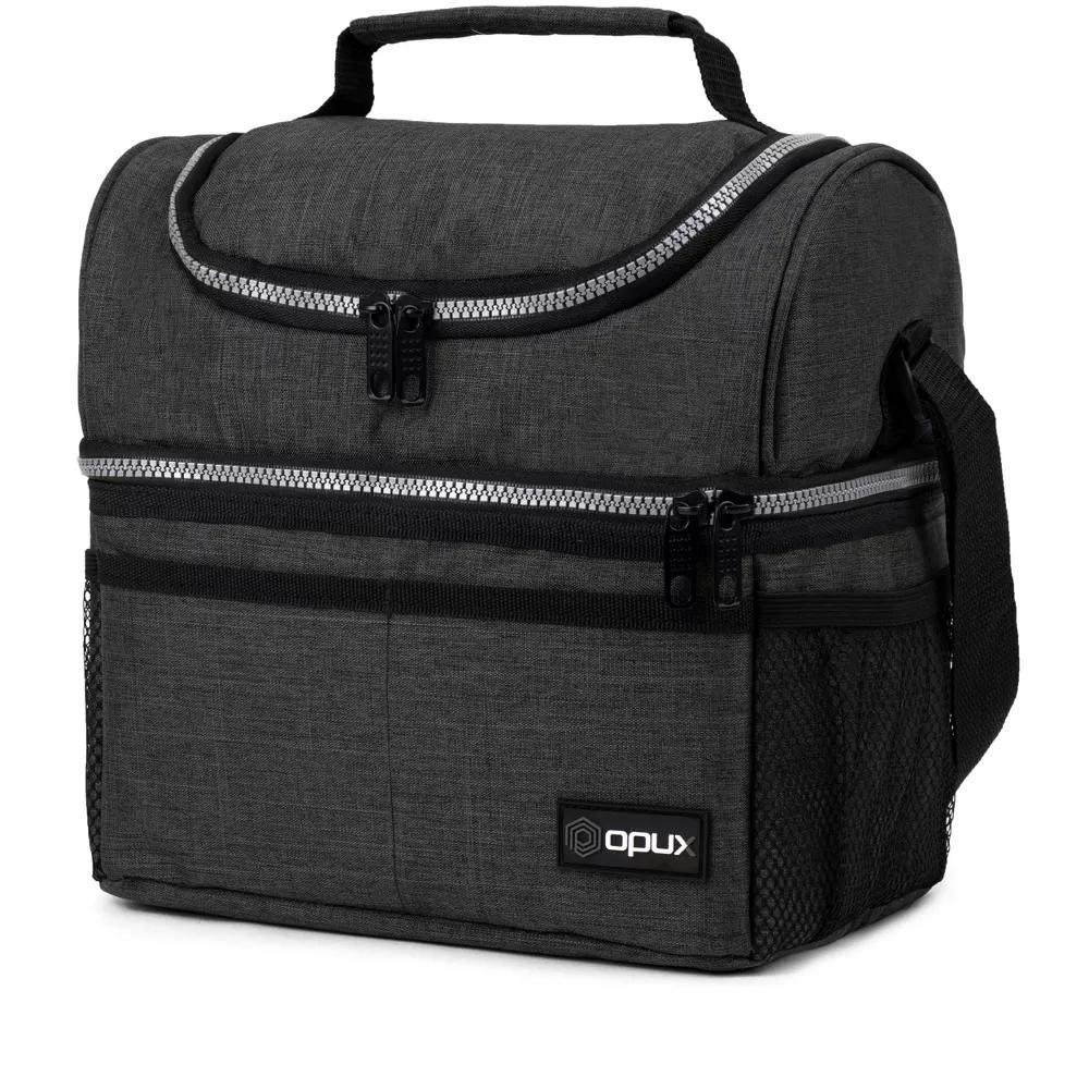 Double Decker Lunch Box Men Women, Insulated Leakproof Cooler Bag Adult Work, Dual Compartment Pail Tote Boys Girls Kids - Image 37