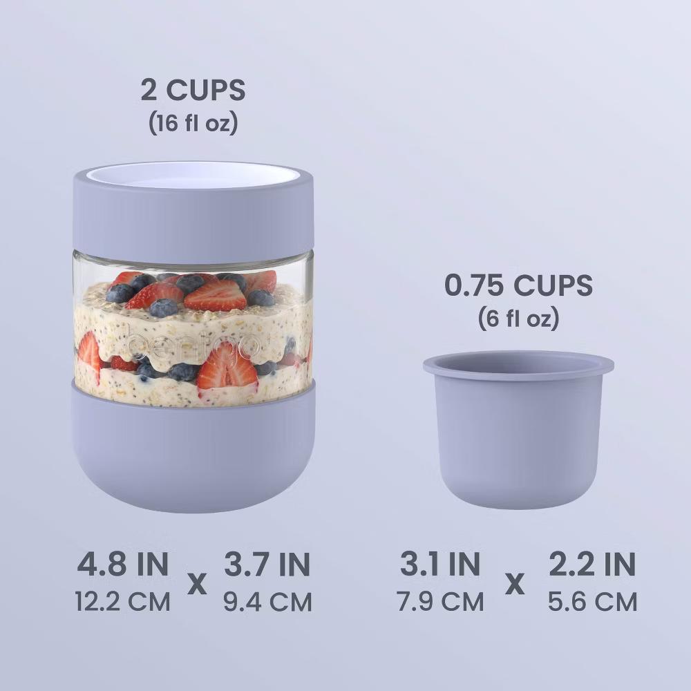 4pk 16 fl oz Leak-Proof Glass Food Jars Boots and Inner Cup - Image 6