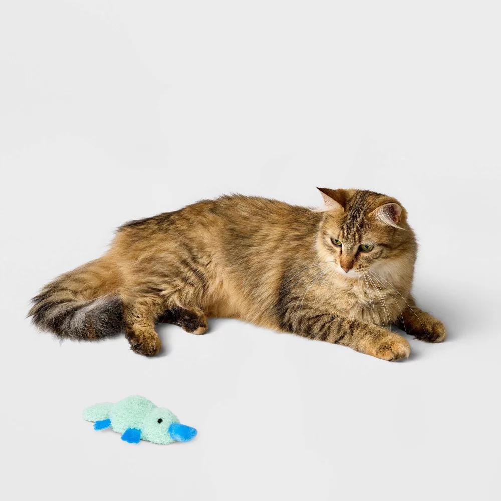 Penelope the Platypus Cat Plush Toy - Crinkles, Catnip Inside, All Ages, Pounce & Kick - Image 3