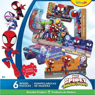 Educational Puzzles - 6-Pack Mini Shaped Wood Jigsaw Puzzles, Spidey & Friends - Image 4