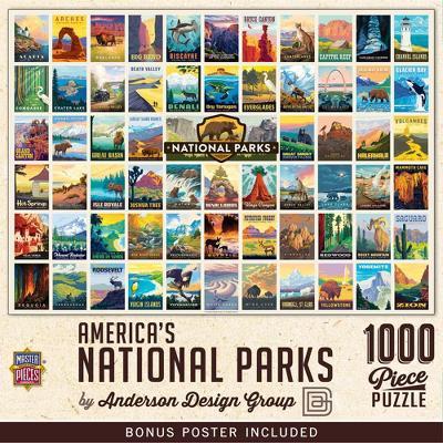 National Parks - Vintage Collage Poster Art 1000 Piece Adult Jigsaw Puzzle 19.25" by 26.75" - Image 4