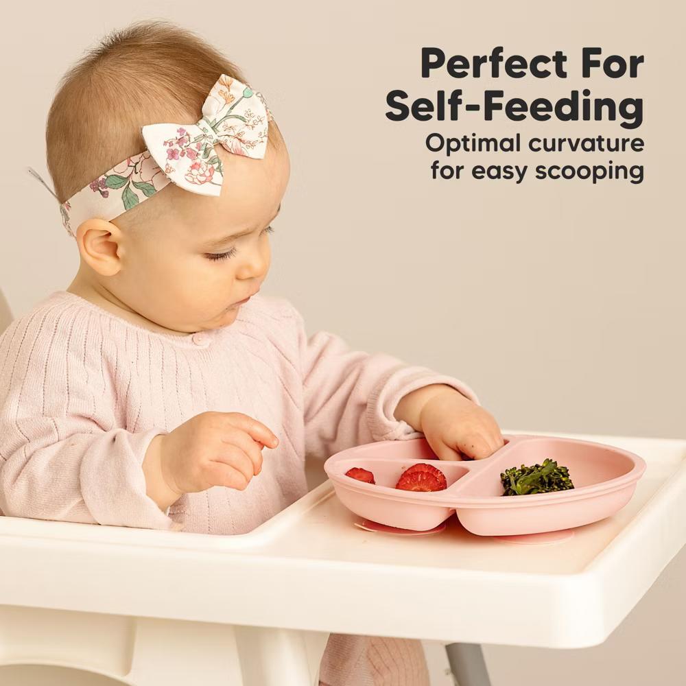 3-Pack Prep Suction Plates for Baby, 100% Silicone Toddler Plates, BPA-Free Divided Baby Plates with Suction - Image 14