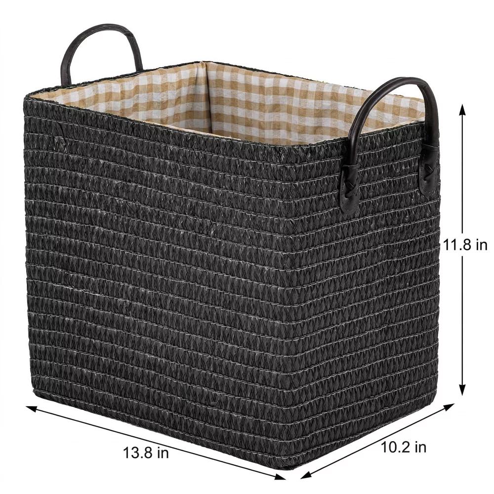 Woven Storage Basket for Clothes Shoes Organizer Bin with Handles - Image 32