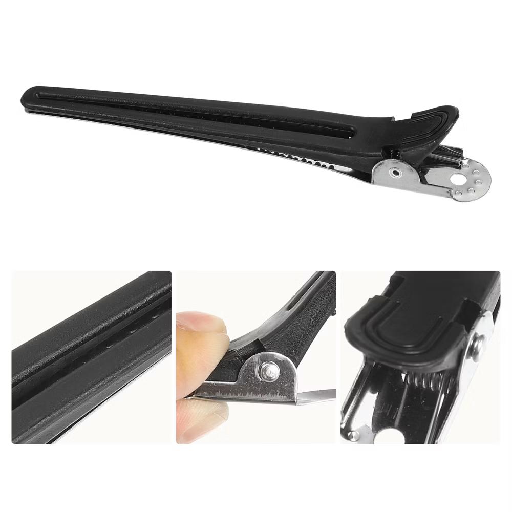 No Crease Nonslip Plastic Duckbill Hair Clip Black - Image 2