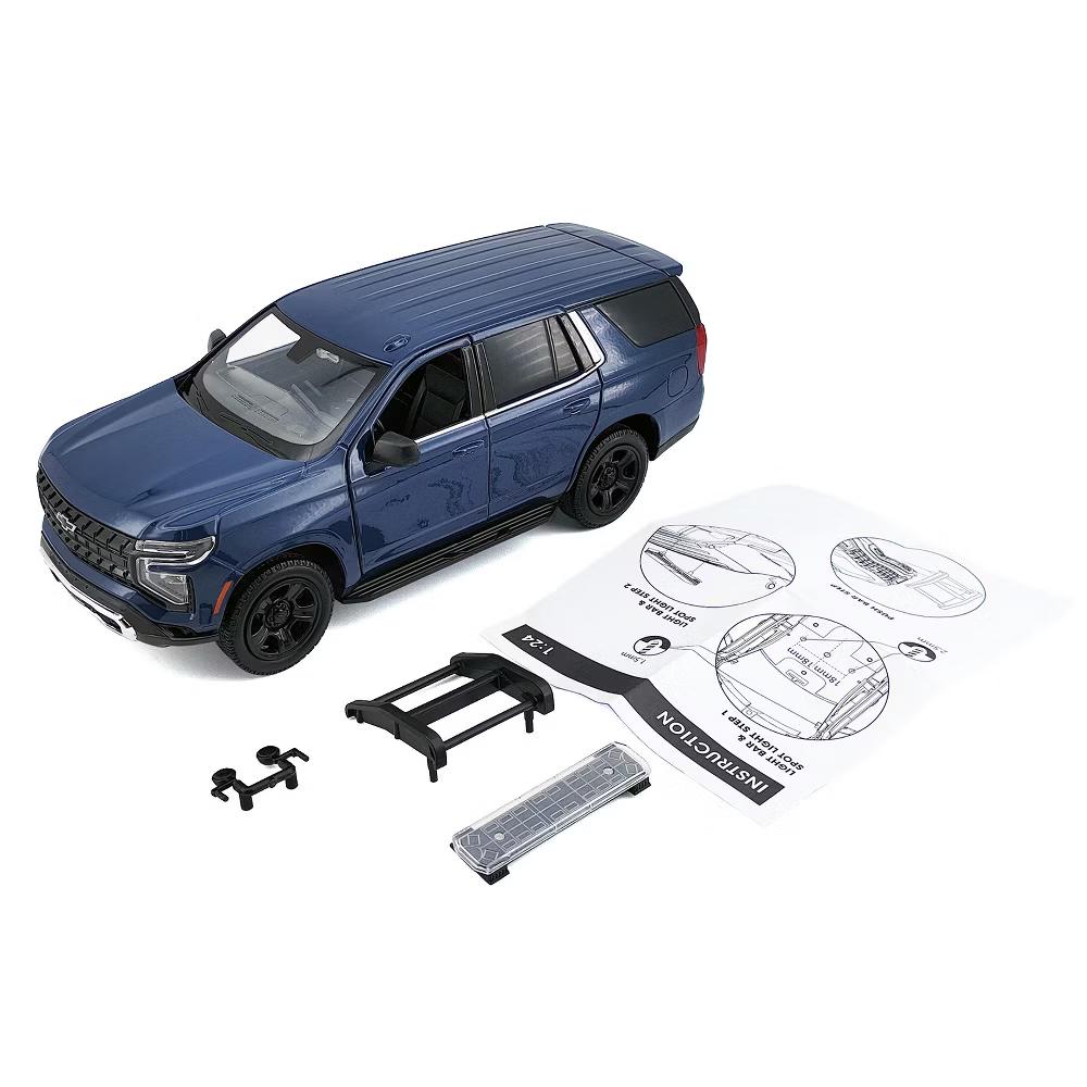 2025 Chevrolet Tahoe PPV Dark Blue "Custom Builder's Kit" Series 1/24 Diecast Model Car - Image 3