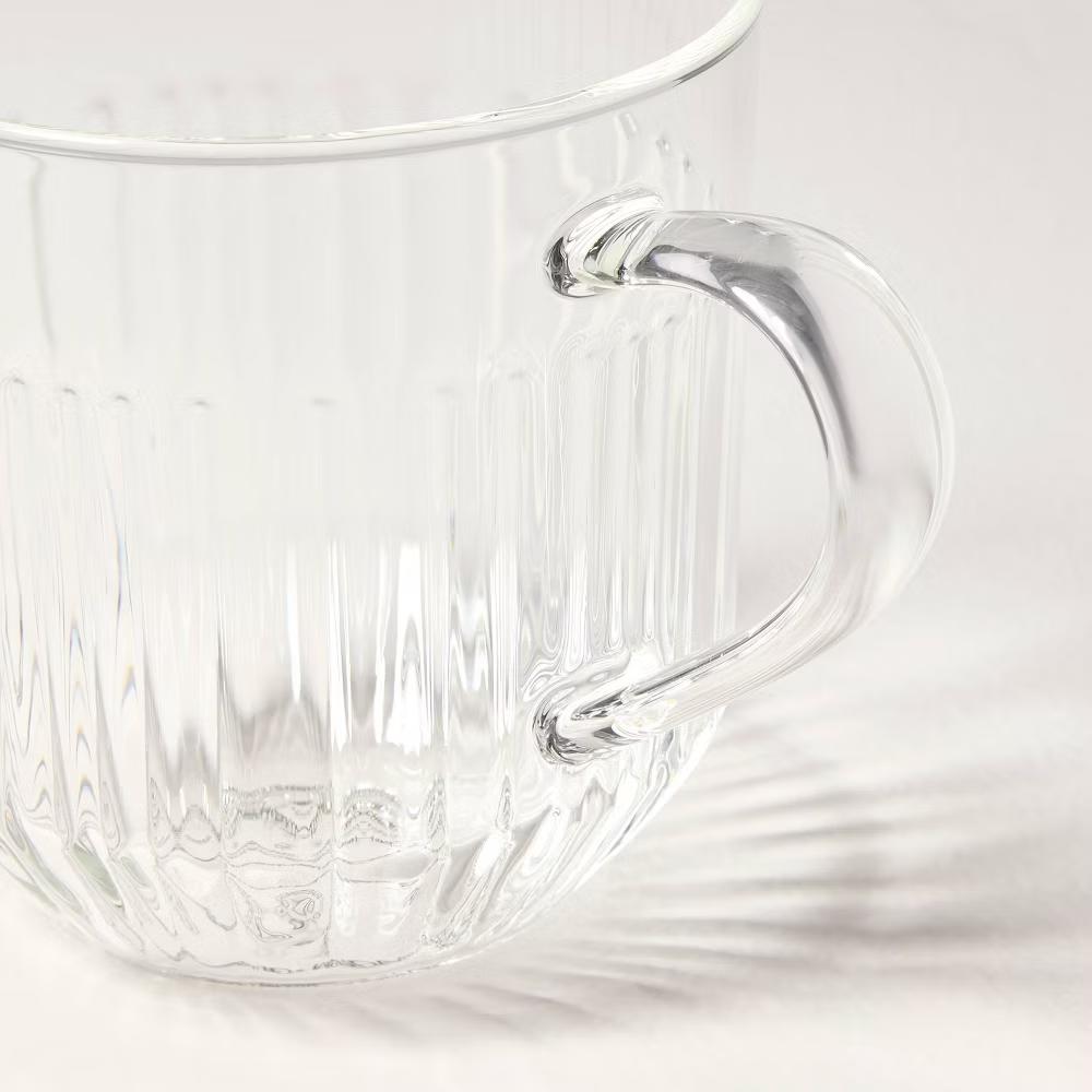 15oz Glass Tea Infuser Mug Clear - with Magnolia - Image 4