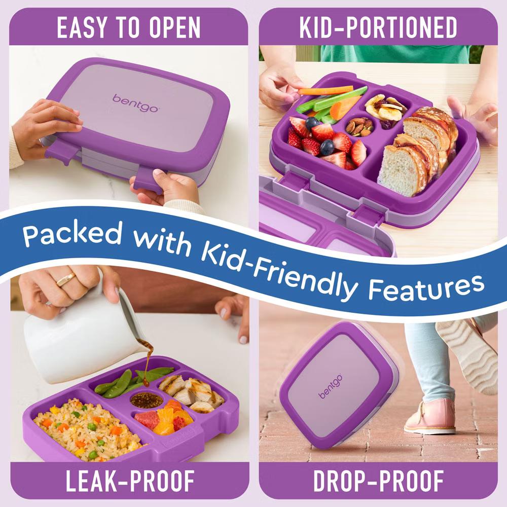 Kids' Brights Leakproof, 5 Compartment Bento-Style Kids' Lunch Box - Image 10