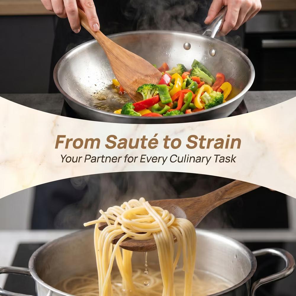 Essential Wood Solid Color Kitchen Gadgets Utensils for Home Cooking or Gift 6Pcs - Image 19
