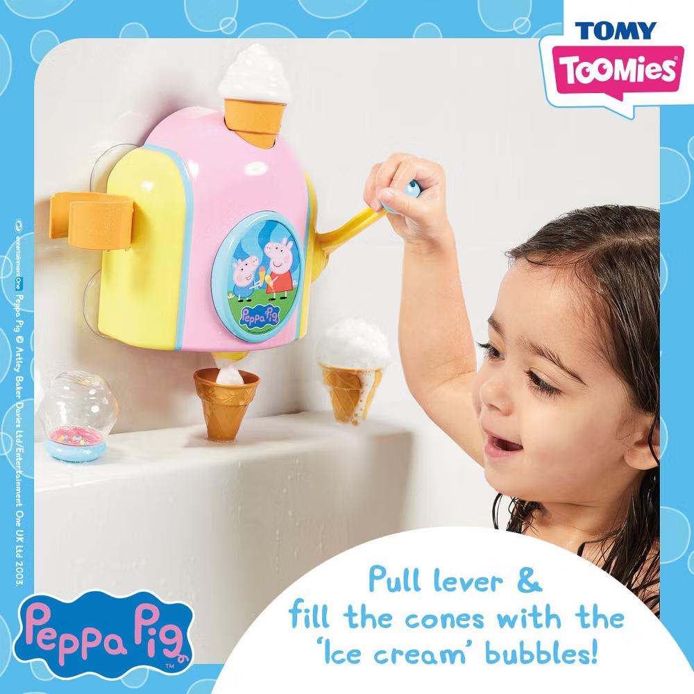 Toomies Peppa Bubble Ice Cream Maker Bath Toys - 5pc - Image 3