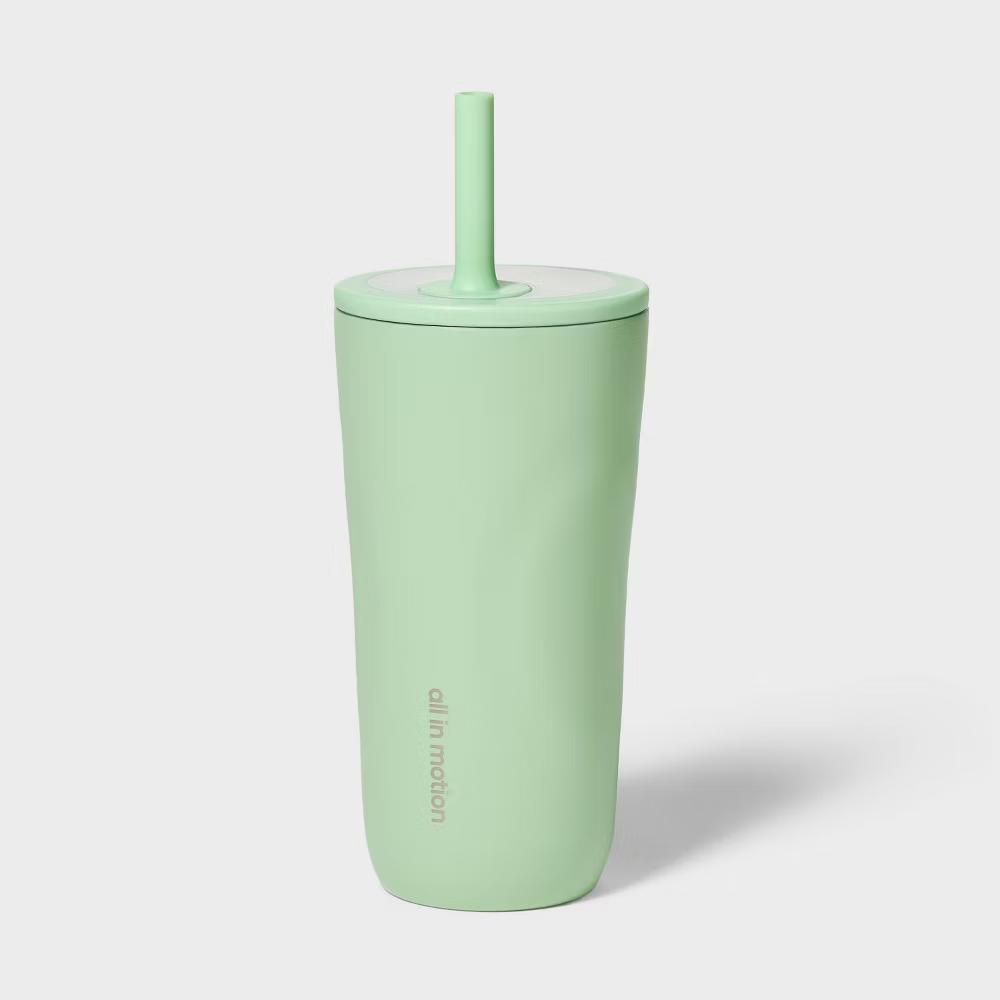 20 fl oz Stainless Steel Tumbler with Straw - Image 8